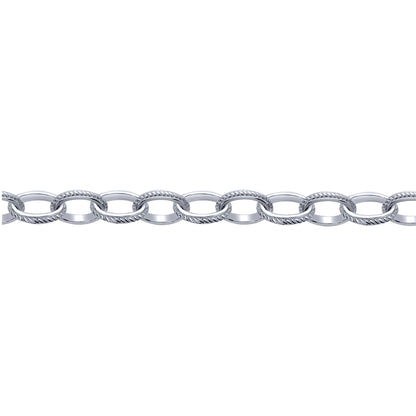 Sterling Silver Textured Link Toggle Bracelet