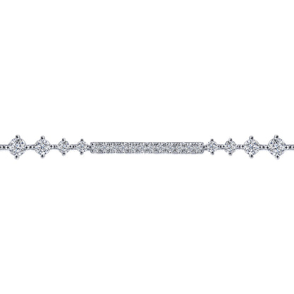 14K White Gold Diamond Tennis Bracelet