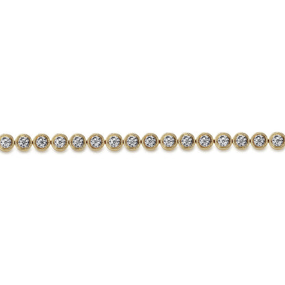 14K Yellow Gold Diamond Tennis Bracelet