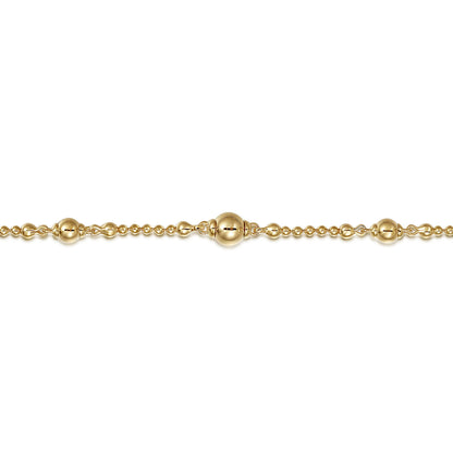 14K Yellow Gold Bujukan Beads Bracelet