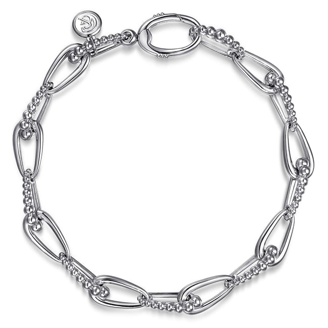 925 Sterling Silver Bujukan Link Chain Bracelet