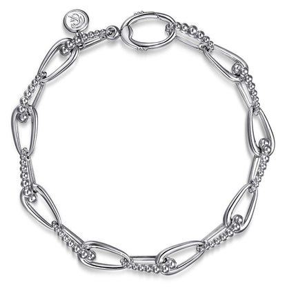 925 Sterling Silver Bujukan Link Chain Bracelet