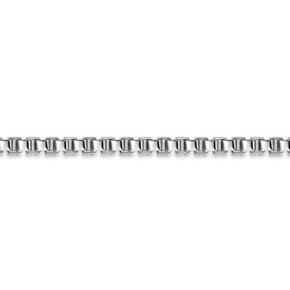 4mm 925 Sterling Silver Solid Mens Box Chain Bracelet