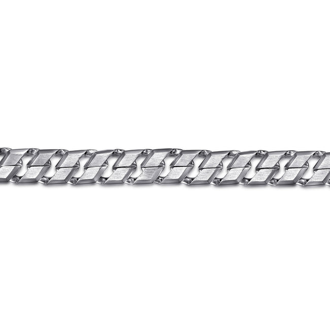 10mm 925 Sterling Silver Herringbone Men's Bracelet