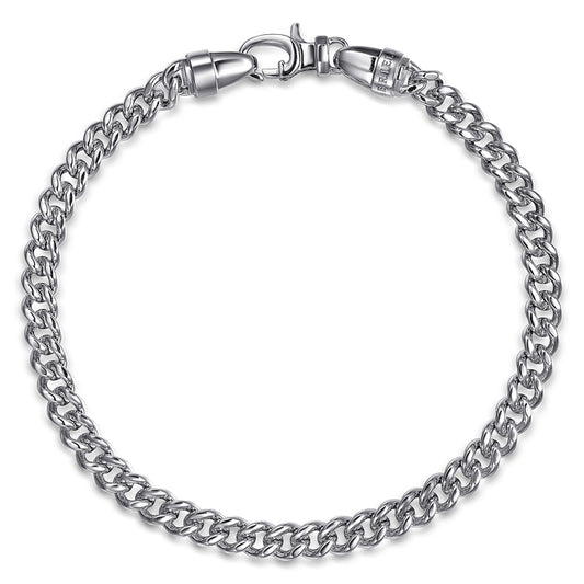 5mm 925 Sterling Silver Solid Mens Cuban Chain Bracelet