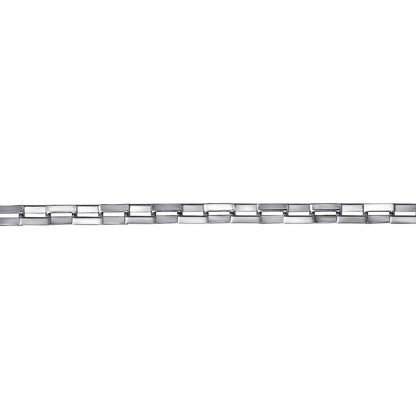 2.5mm Width 925 Sterling Solid Silver Men's Box Chain Bracelet