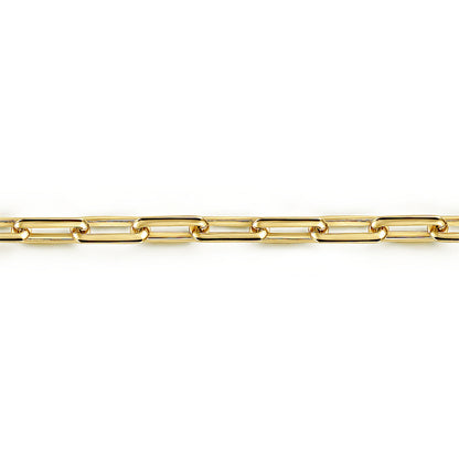 14K Yellow Gold Elongated Chain Bracelet