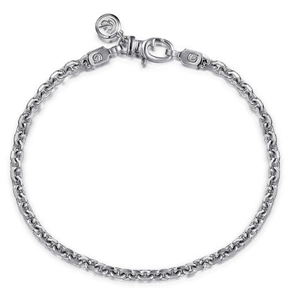 925 Sterling Silver Men's Link Chain Bracelet