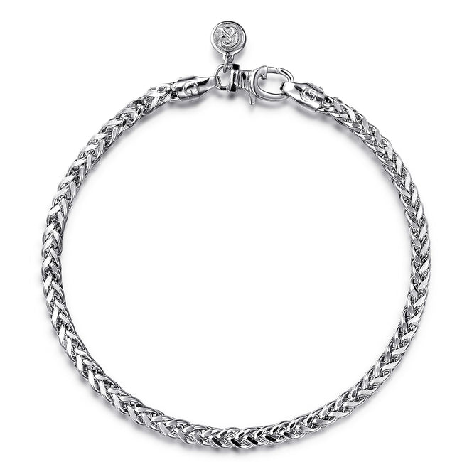 925 Sterling Silver Men's Wheat Chain Bracelet