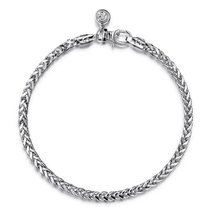 925 Sterling Silver Men's Wheat Chain Bracelet