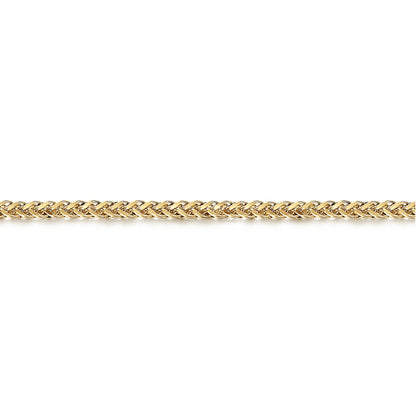 14K Yellow Gold Men's Wheat Chain Bracelet