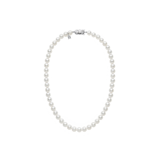 18" Akoya Cultured Pearl Strand Necklace – 18K White Gold Clasp