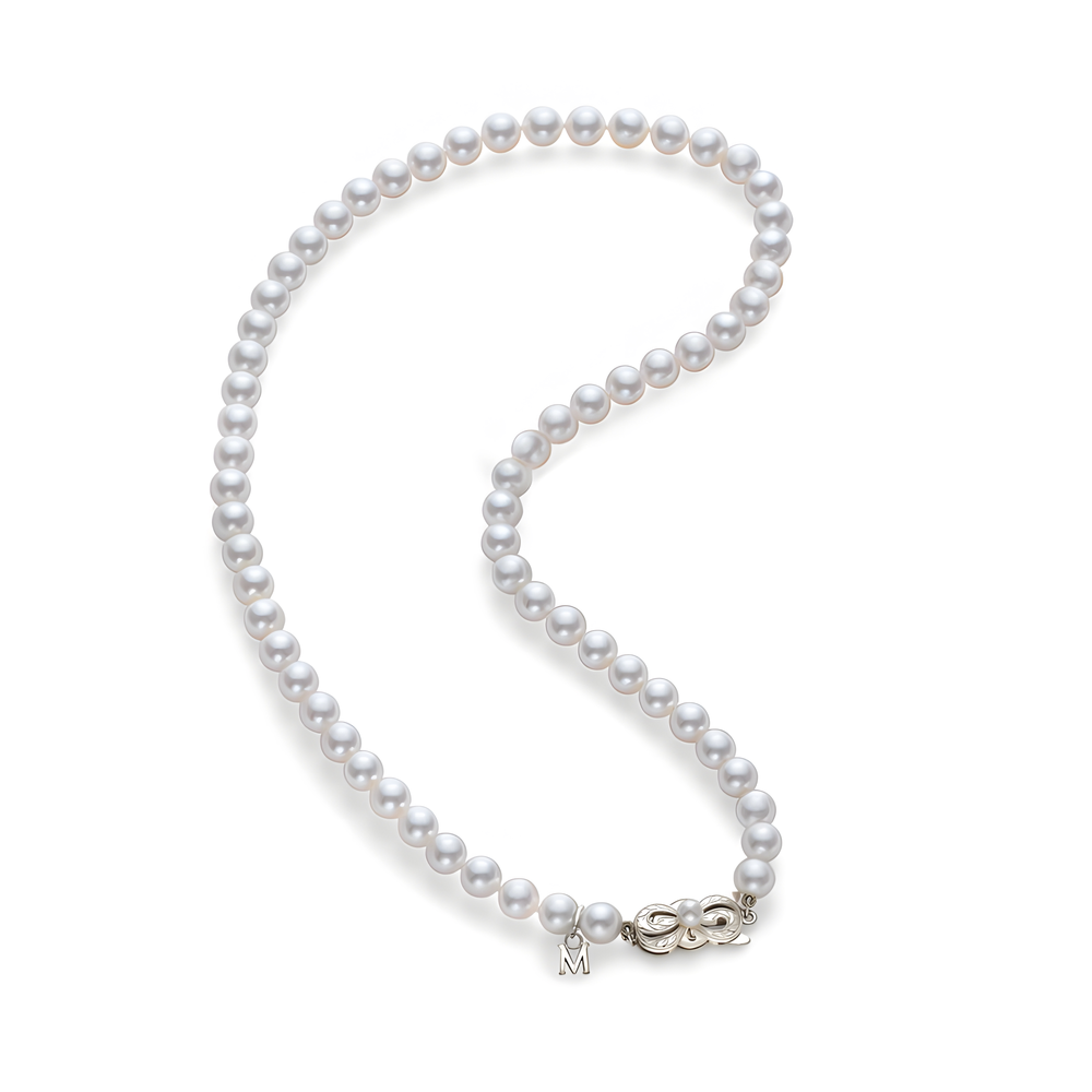 18" Akoya Cultured Pearl Strand Necklace – 18K White Gold Clasp