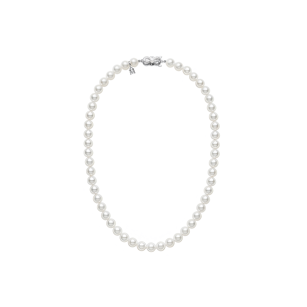 18" Akoya Cultured Pearl Strand Necklace – 18K White Gold Clasp