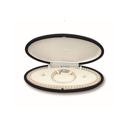18" Akoya Cultured Pearl Three Piece Set – 18K White Gold Clasp