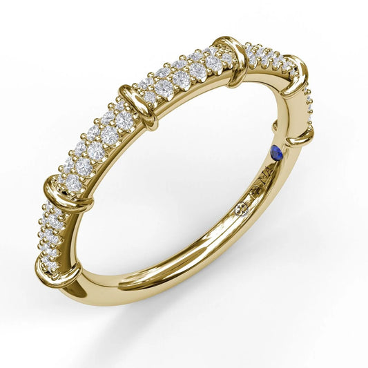Micropave  Band with High Polished Accents