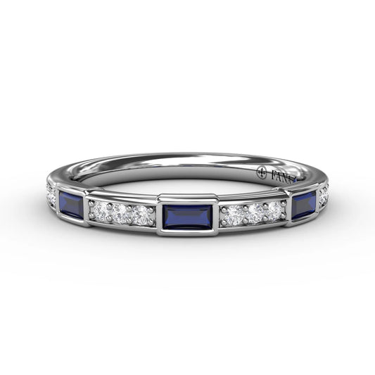 Sapphire Baguette and  Band