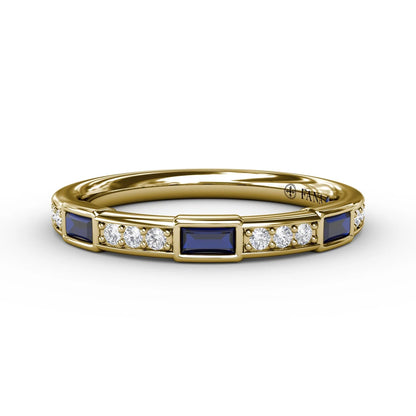 Sapphire Baguette and  Band