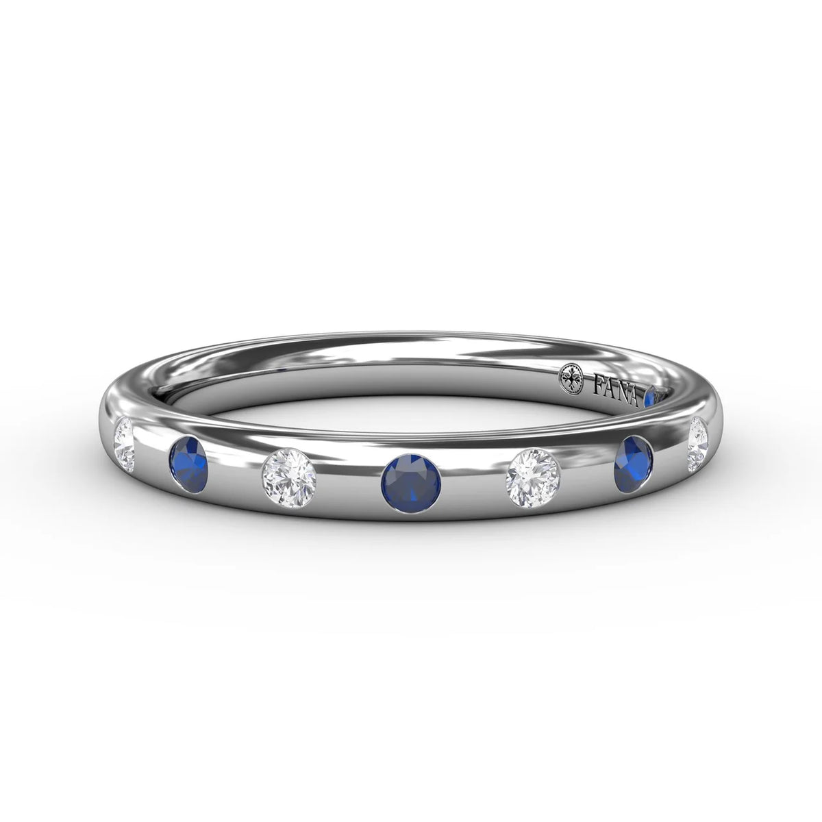 Sapphire Flush Setting Band