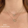 0.54CT 14K Y/G DIAMOND CIRCLE NECKLACE