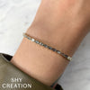 2.20CT 14K Y/G DIAMOND BAGUETTE BEZEL TENNIS BRACELET