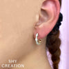 1.00CT 14K W/G DIAMOND HOOP EARRING