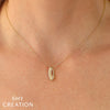 0.12CT 14K Y/G DIAMOND MATTE NECKLACE