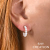 14K Y/G CULTURED PEARL HOOP EARRING