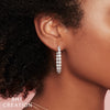 2.05CT 14K W/G DIAMOND OVAL HOOP EARRING