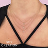 0.05CT 14K W/G DIAMOND NECKLACE - INITIAL N