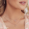 0.11CT 14K Y/G DIAMOND CIRCLE NECKLACE