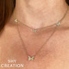 0.15CT 14K Y/G DIAMOND BUTTERFLY NECKLACE