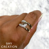 0.71CT 14K2T Y/W DIAMOND LADY'S RING