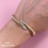 0.24CT 14K Y/G DIAMOND BANGLE