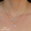 0.10CT 14K Y/G DIAMOND BUTTERFLY NECKLACE