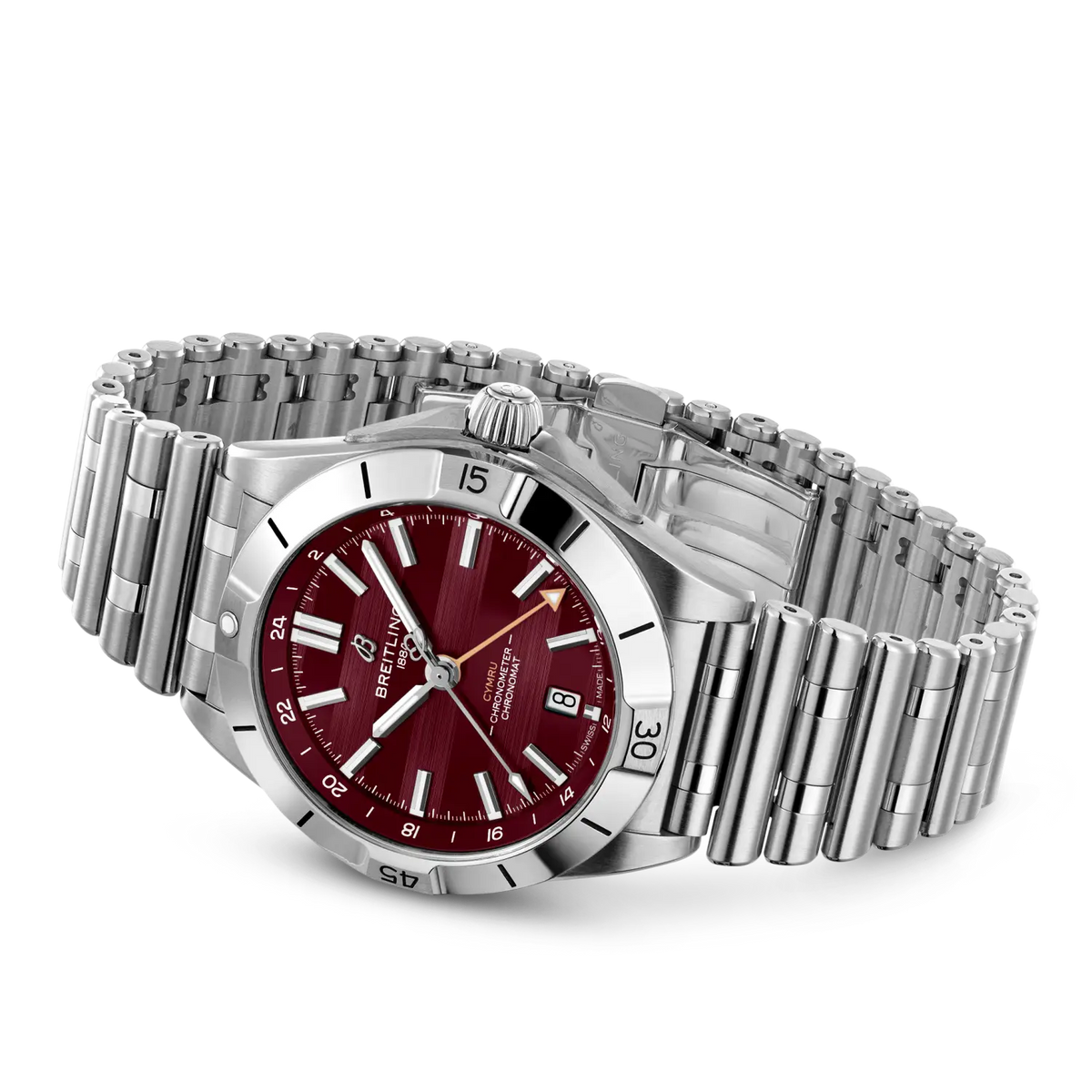 Chronomat Automatic GMT 40 Six Nations Wales Stainless steel 40 mm A323988B1K1A1 third view