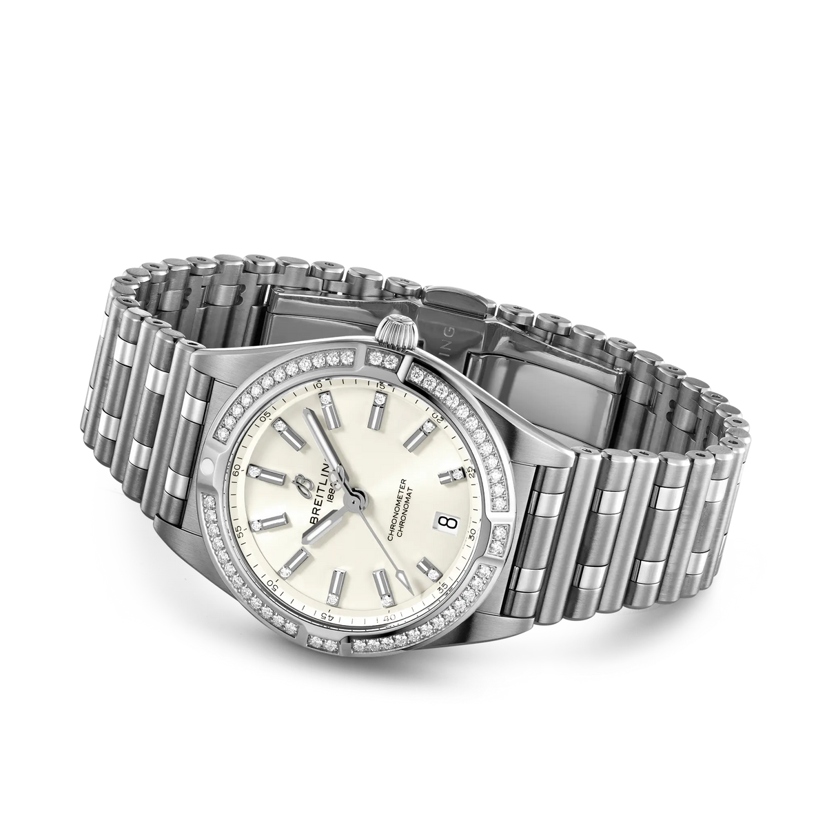 Chronomat 32 Stainless steel (gem-set) 32 mm A77310591A1A1 third view