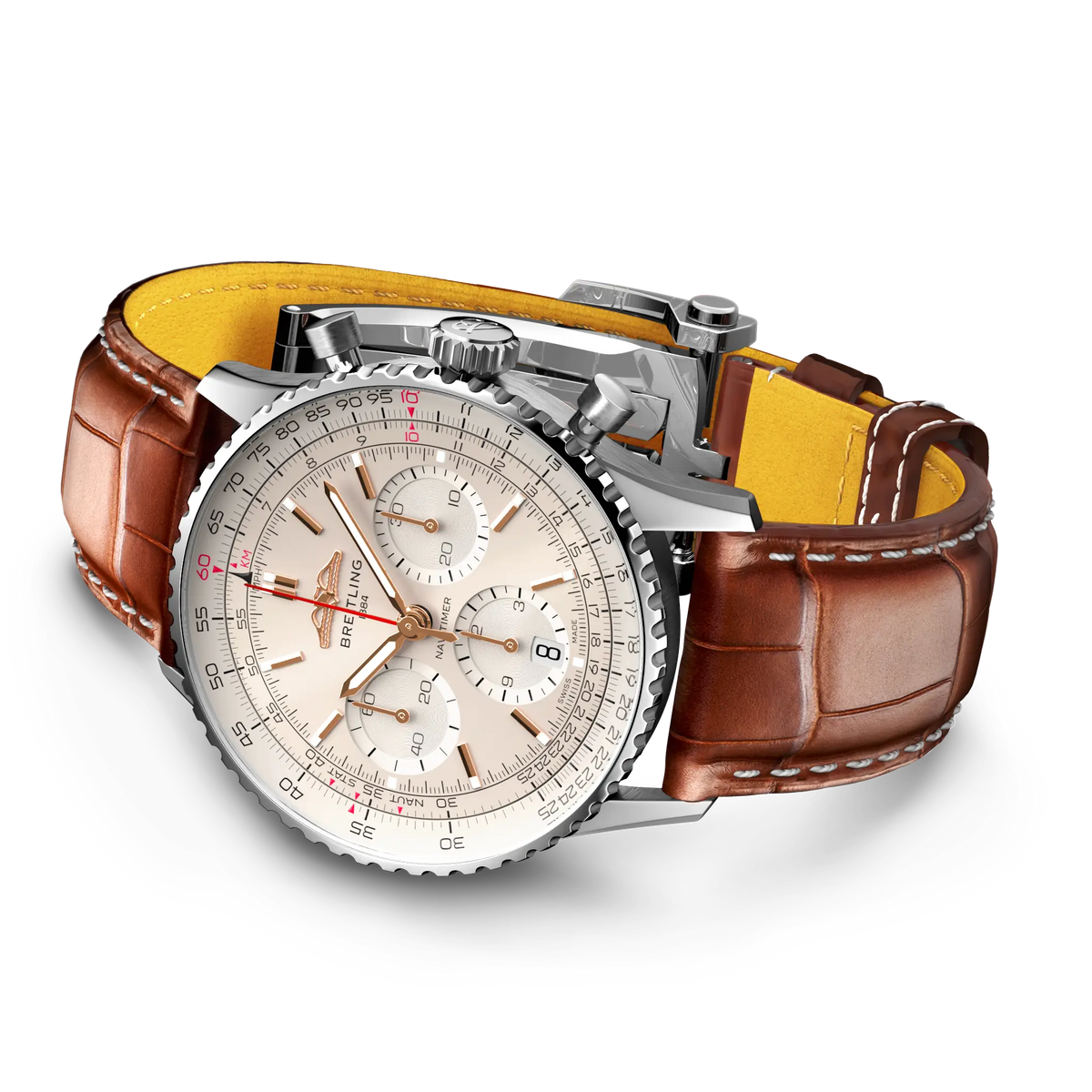 Navitimer B01 Chronograph 41 Stainless steel 41 mm AB0139211G1P1 third view