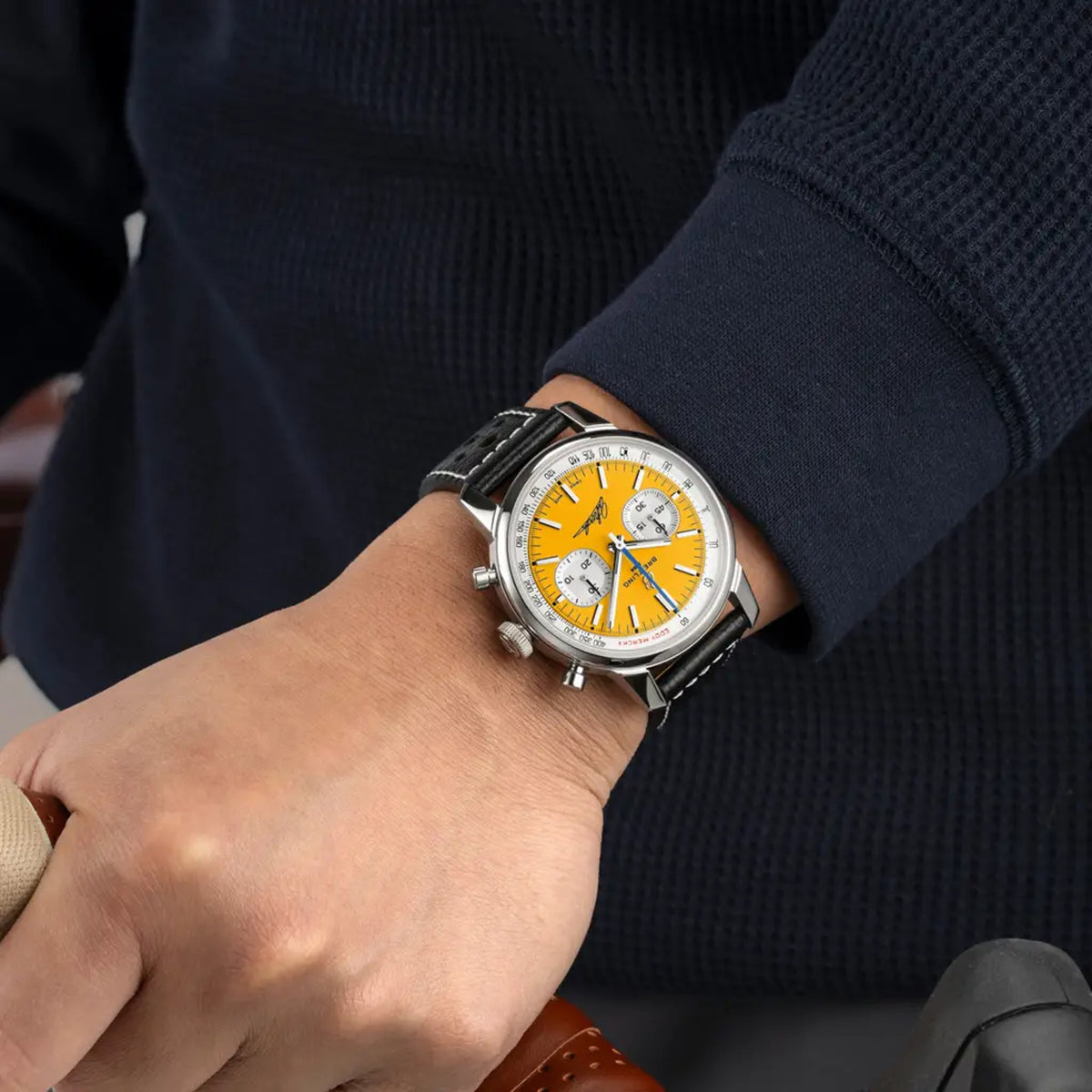Top Time B01 Chronograph 41 Eddy Merckx Stainless steel 41 mm AB01762C1I1X1 fourth view