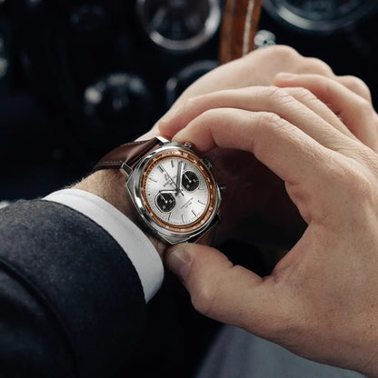 Top Time B01 Chronograph 41 Tribute to Aston Martin DB5 Stainless steel 41 mm AB0178121G1X1 fourth view