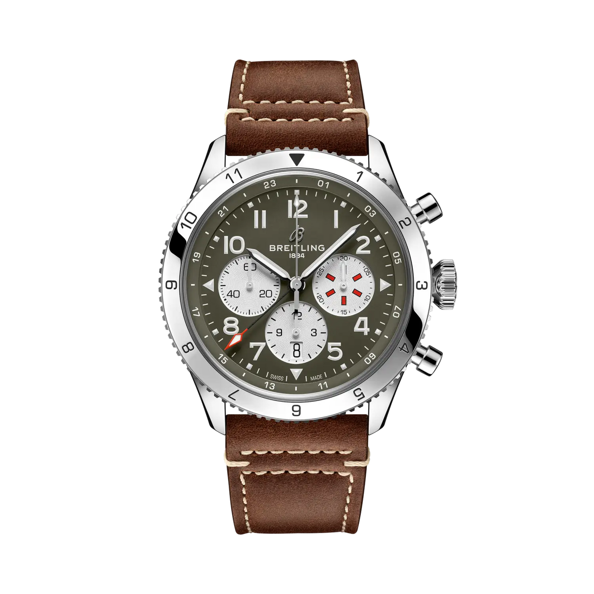 Super AVI B04 Chronograph GMT 46 Curtiss Warhawk Stainless steel 46 mm AB04452A1L1X1 main view