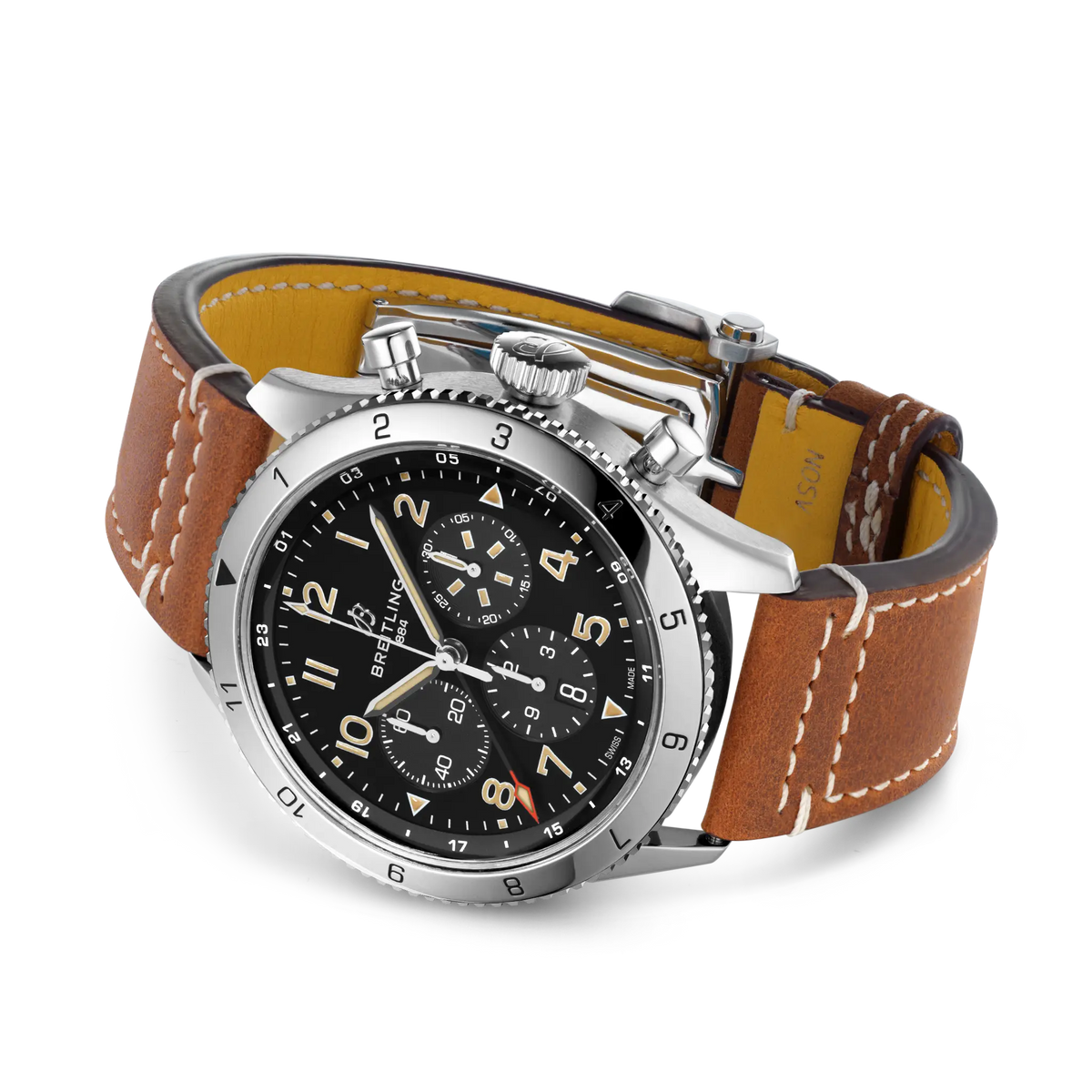 Super AVI B04 Chronograph GMT 46 P-51 Mustang Stainless steel 46 mm AB04453A1B1X1 third view