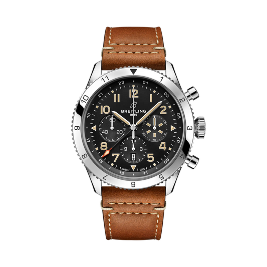 Super AVI B04 Chronograph GMT 46 P-51 Mustang Stainless steel 46 mm AB04453A1B1X1 main view