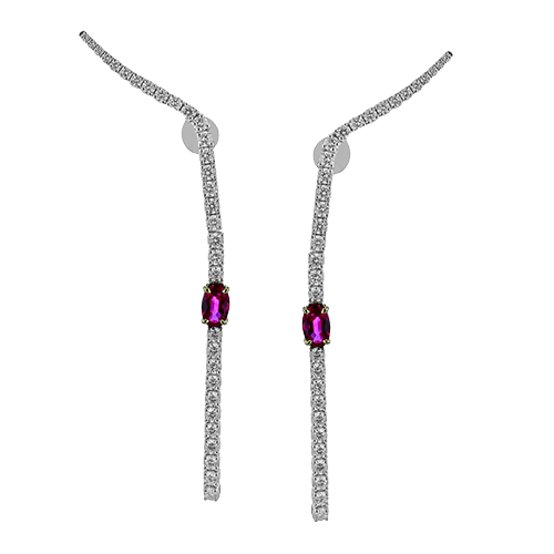 Color Earring in 18k Gold with Diamonds - Simon G. Jewelry