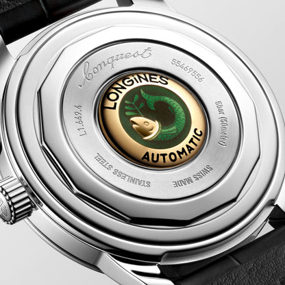 Conquest Heritage 38.00 mm Green lacquered polished Stainless steel L16494022 L1.649.4.02.2 back view