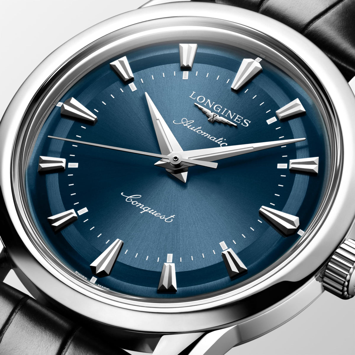 Conquest Heritage 38.00 mm Blue lacquered polished Stainless steel L16494922 L1.649.4.92.2 detailed view