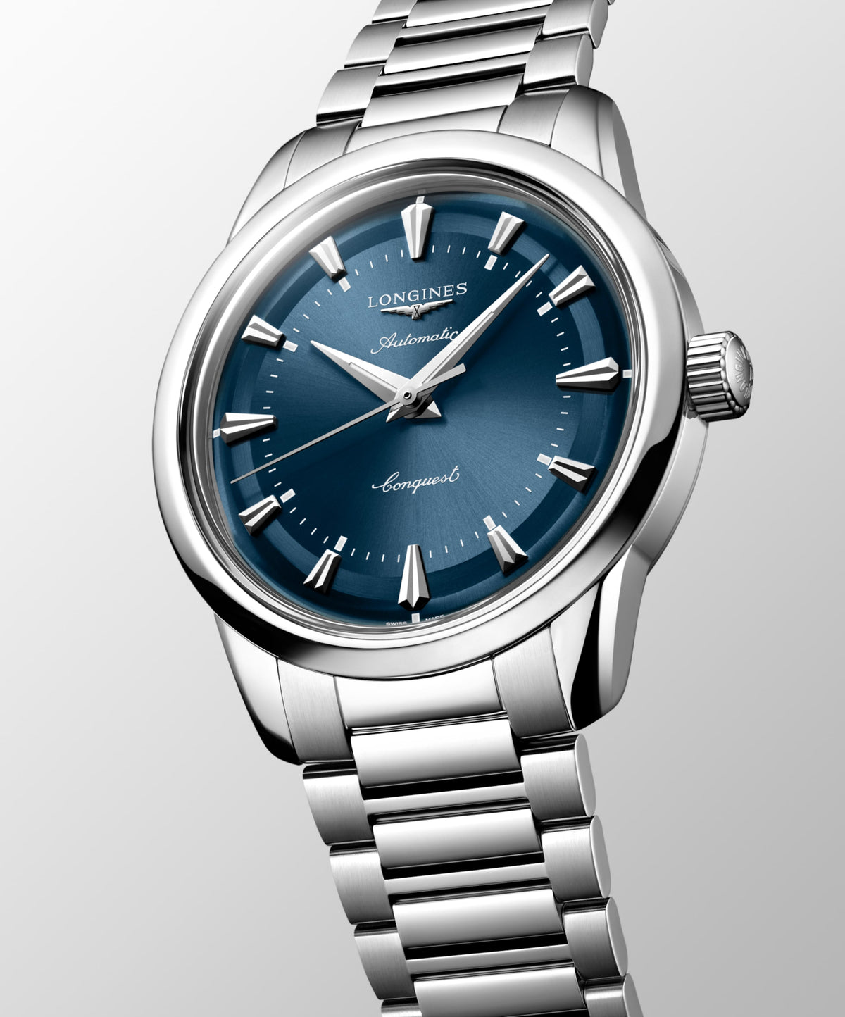 Conquest Heritage 38.00 mm Blue lacquered polished Stainless steel L16494926 L1.649.4.92.6 back view