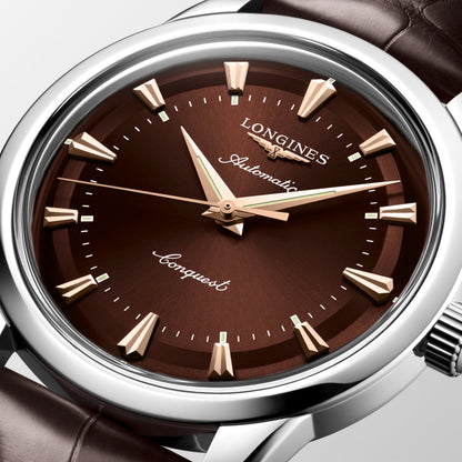 Conquest Heritage 40.00 mm Brown Stainless steel L16504622 L1.650.4.62.2 detailed view