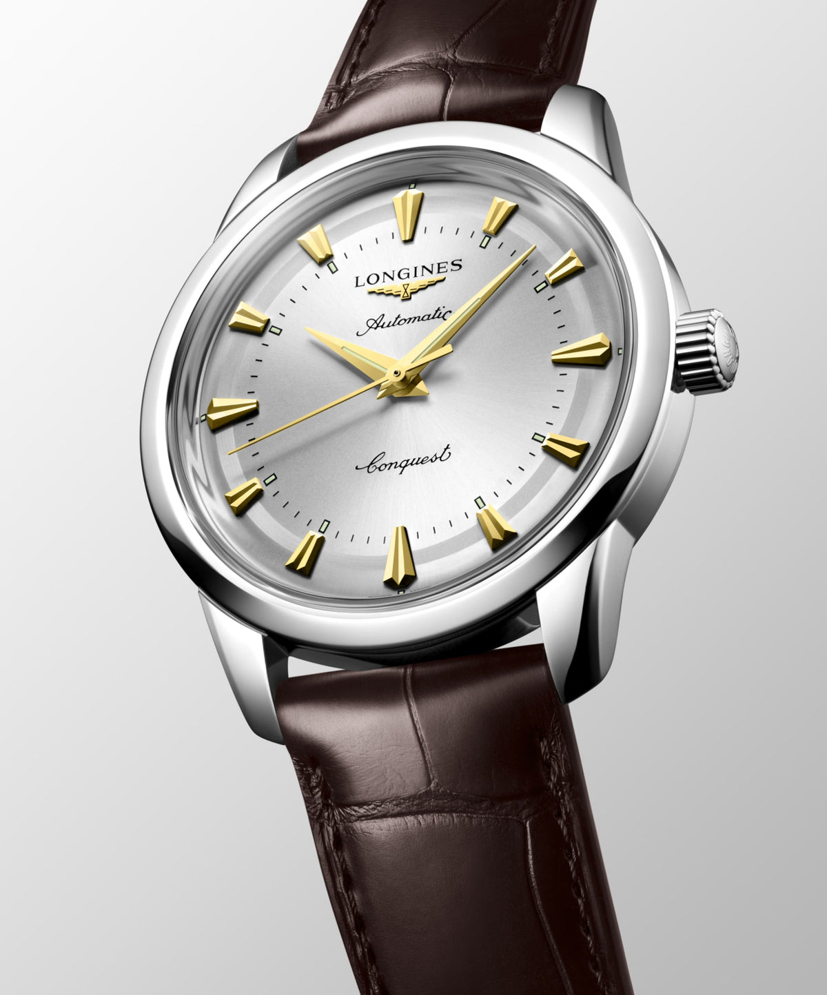 Conquest Heritage 40.00 mm Opaline Ivory Stainless steel L16504720 L1.650.4.72.0 front and side view