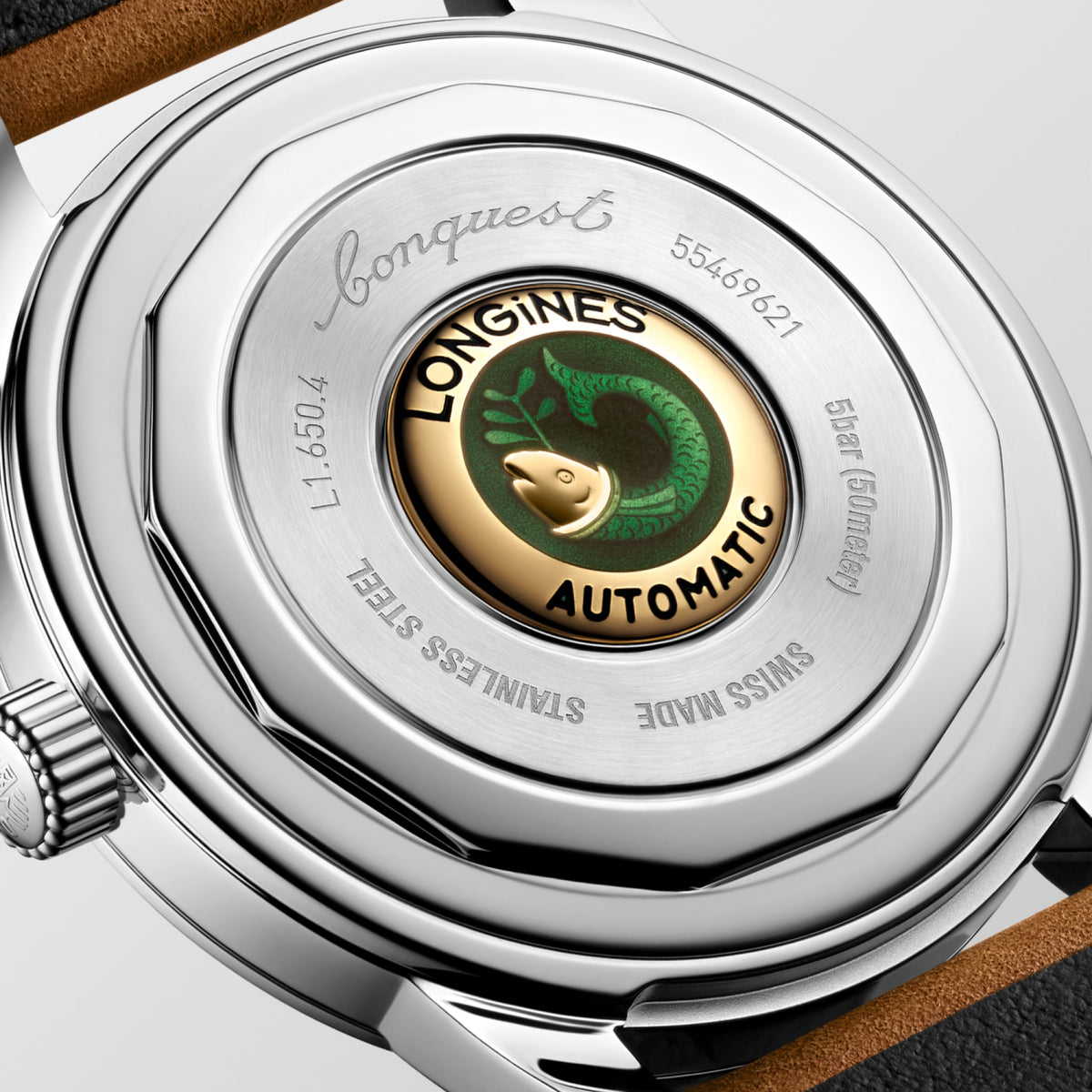 Conquest Heritage 40.00 mm Opaline Ivory Stainless steel L16504722 L1.650.4.72.2 front and side view